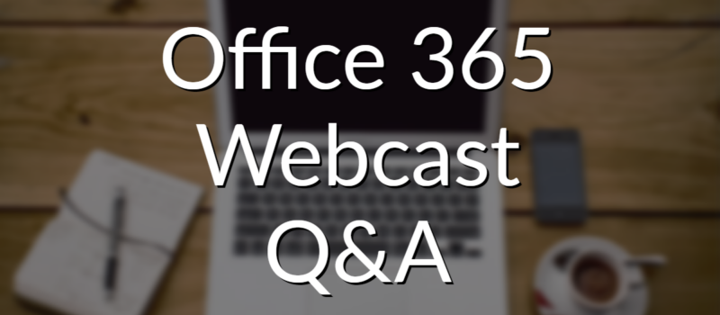 Sécurité Office 365: questions et réponses
