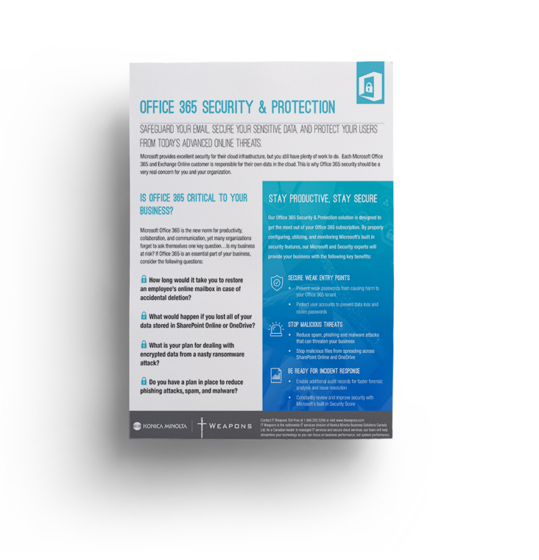 Brochure: Sécurité et protection d'Office 365