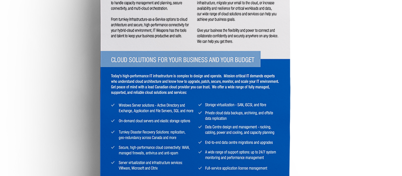 Brochure: <br/> Cloud Solutions